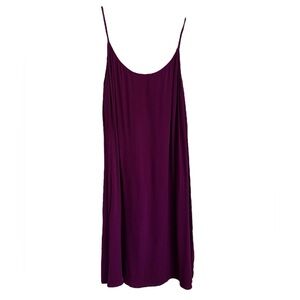 Eileen fisher women magenta rayon dress large